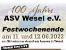 Auesee (Wesel) – 100 Jahre ASV Wesel e.V., Festwochenende am Auesee