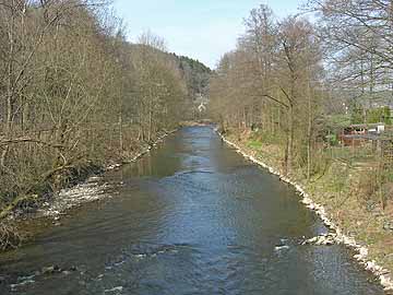 Agger – alte Brücke, Blick flussaufwärts