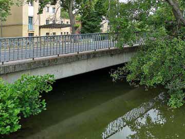 Wustrauer Rhin – Straßenbrücke oberhalb Wustrauer Mühle