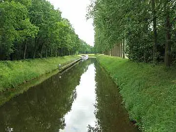 Ems-Vechte-Kanal (EVK) – Brücke Ellbergen, Blick Richtung Ems