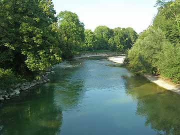 Argen – Blick flussaufwärts Richtung Laimnau