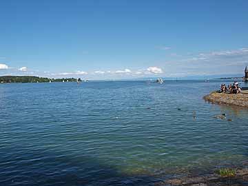 Bodensee (Obersee) – Höhe Stadtgarten, Blick Richtung Osten