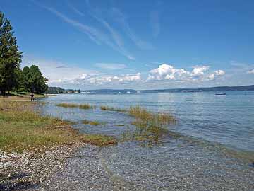 Bodensee (Obersee) – Freibad Horn, Blick Richtung Nordwesten