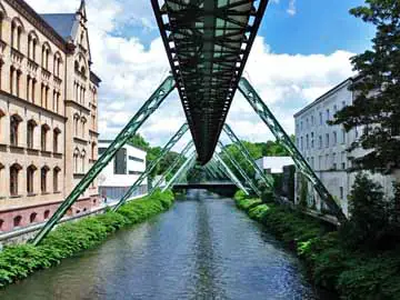 Wupper – Brücke Tannenbergstraße, Blick flussaufwärts