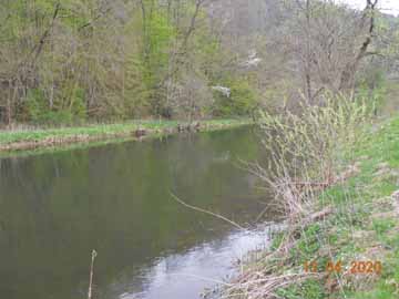 Fränkische Saale – Aufnahme oberhalb Grenze Schönau