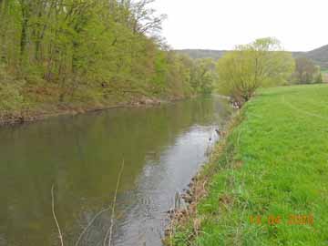 Fränkische Saale – Blick flussabwärts