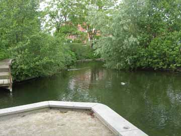 Schwentine – Höhe Bootshafen Plön, Schwentine Richtung Schwanensee