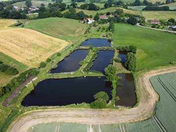 Angelteich Ferienhof Schau – Blick auf die Teichanlage am Ferienhof