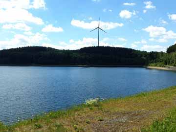 Versetalsperre – Blick in den nordwestlichen Talsperrenbereich