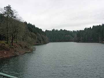 Sengbachtalsperre – Blick von der Staumauer