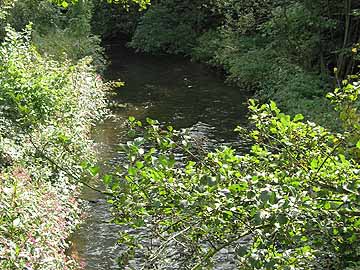 Wiehl – Blick von Straßenbrücke Brüchermühle