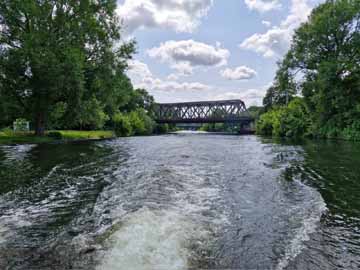 Oder-Havel-Kanal – Eisenbahnbrücke südlich des Lehnitzsees