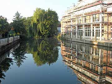 Hunte – Blick von der Evronbrücke Richtung Süden