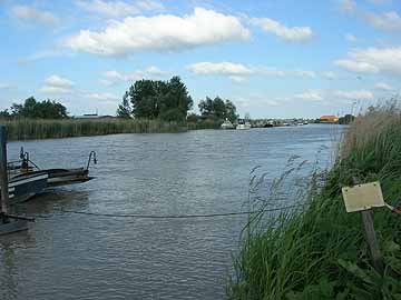 Jümme – an der Mündung, Blick flussaufwärts