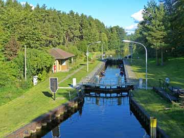 Müritz-Havel-Wasserstraße (MHW) – Diemitzer Schleuse, Blick Richtung Labussee