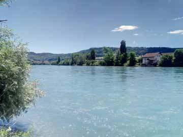 Rhein – ca. 2,5 km unterh. Zollbrücke, Blick flussaufwärts