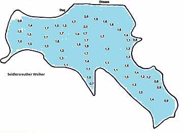 Seidlersreuther Weiher – Tiefenkarte Seidlersreuther Weiher
