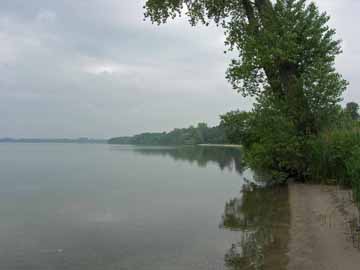Selenter See – Höhe Campingplatz, Blick in den östlichen Seebereich