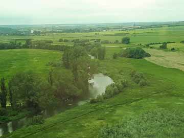 Unstrut – Blick von der Unstruttalbrücke flussaufwärts