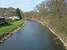 Agger – Blick von der Straßenbrücke flussaufwärts