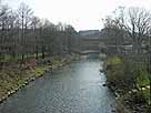 Agger – Blick von der Straßenbrücke flussabwärts