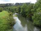 Agger – Brücke Schulzentrum, Blick flussabwärts im August 2023