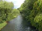 Agger – Fußgängerbrücke Broich, Blick flussaufwärts