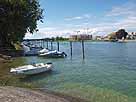 Rhein – Höhe Löhrystraße, Blick Richtung neue Rheinbrücke