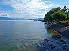 Bodensee (Obersee) – Insel Lindau, Blick entlang der Ostseite