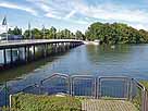 Bodensee (Obersee) – Seebrücke, Blick Richtung Festland