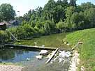 Leiblach (Zech) – Brücke Bregenzer Straße, Blick flussaufwärts