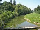 Leiblach – Brücke Bregenzer Straße, Blick flussaufwärts