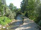 Leiblach – Brücke Bregenzer Straße, Blick flussabwärts