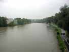 Donau – Brücke Donaustraße, Blick flussaufwärts