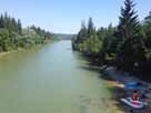 Isar (Puppling) – Blick von der Isarbrücke in Puppling