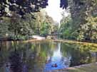 Florapark-Weiher (Düsseldorf) – Blick Richtung Fußgängerbrücke