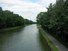 Dortmund-Ems-Kanal (DEK) – Blick von der Brücke Richtung Hesselter Schleuse