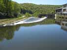 Fränkische Saale – Wehr Roßmühle, Blick flussabwärts