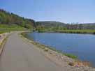 Fränkische Saale – Radweg flussaufwärts Richtung Blockhütte