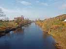 Sieg – Blick von der Fahrradbrücke flussabwärts