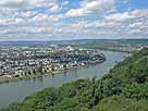 Rhein – Blick flussabwärts Richtung Niederwerth
