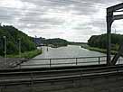 Ems – Brücke Hanekenfähr, Blick flussaufwärts