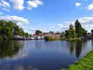 Havel – kleine Marina (links), rechts Zufahrt zur Schleuse