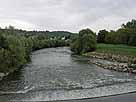 Neckar – Wehr unterhalb der Fußgängerbrücke