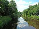 Goldfischdever – Blick von der Brücke der B70 flussabwärts