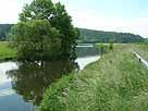 Ehreshovener Stausee – Turbinenkanal, Blick Richtung Stausee